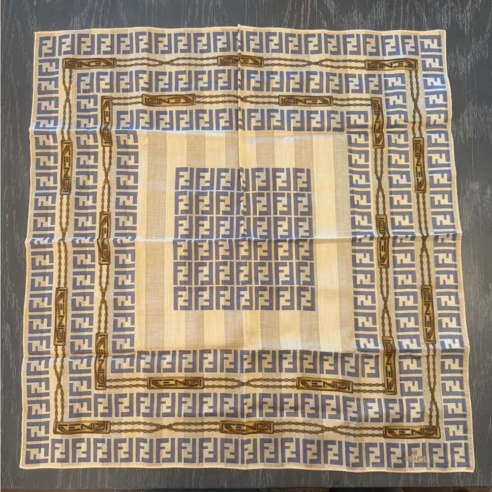 Fendi Zucca design cotton handkerchief